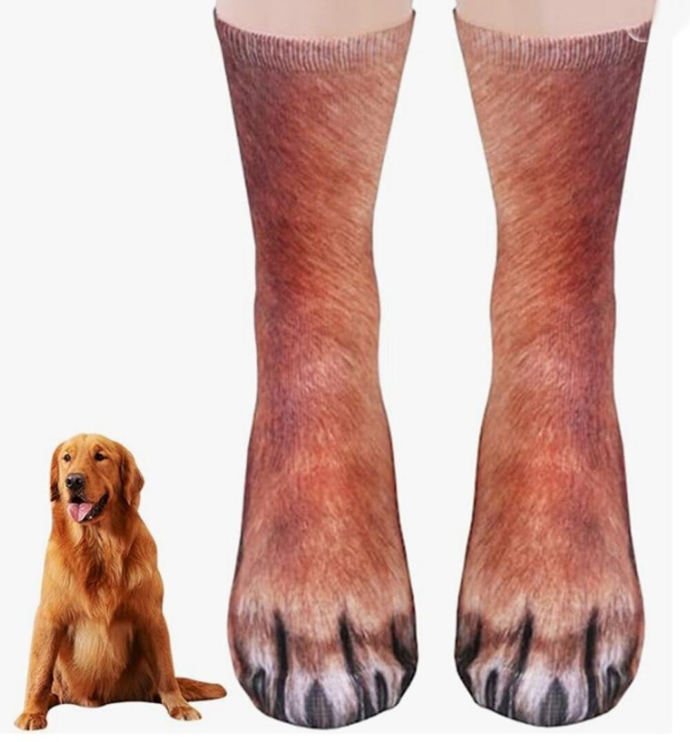 3D Animal Paw Socks, Dog Paw Socks Brand New Unisex Animal Graphic 1 Pair
